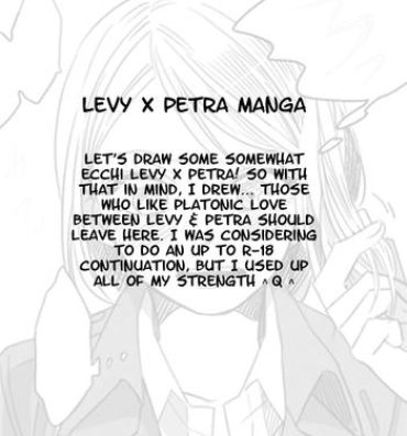 Orgame Levi × Petra Manga- Shingeki no kyojin hentai Story